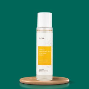 Revitalize dry skin with our Iunik Vitamin Hyaluronic Acid Vitalizing Toner. Made with 45% hyaluronic acid and 5% sea buckthorn extract, experience hydrate.