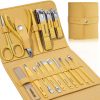 Manicure and Pedicure Set 16 pcs Stainless  Steel - Yellow