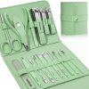 Manicure and Pedicure Set 16 pcs Stainless  Steel - Green