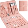 Manicure and Pedicure Set 16 pcs Stainless  Steel - Pink