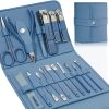 Manicure and Pedicure Set 16 pcs Stainless  Steel - Blue