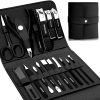 Manicure and Pedicure Set 16 pcs Stainless  Steel - Black